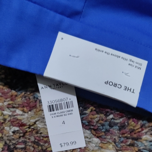 NWT Vibrant Blue Wide-Leg Pants the length Is 34 And A Half The Waist Is 30 - Picture 3 of 3